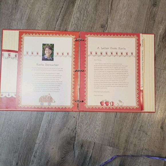 Karla Dornacher Recipe Keeper 3 Ring Binder with Tabs Country Quaint Cook Gift - Picture 7 of 13